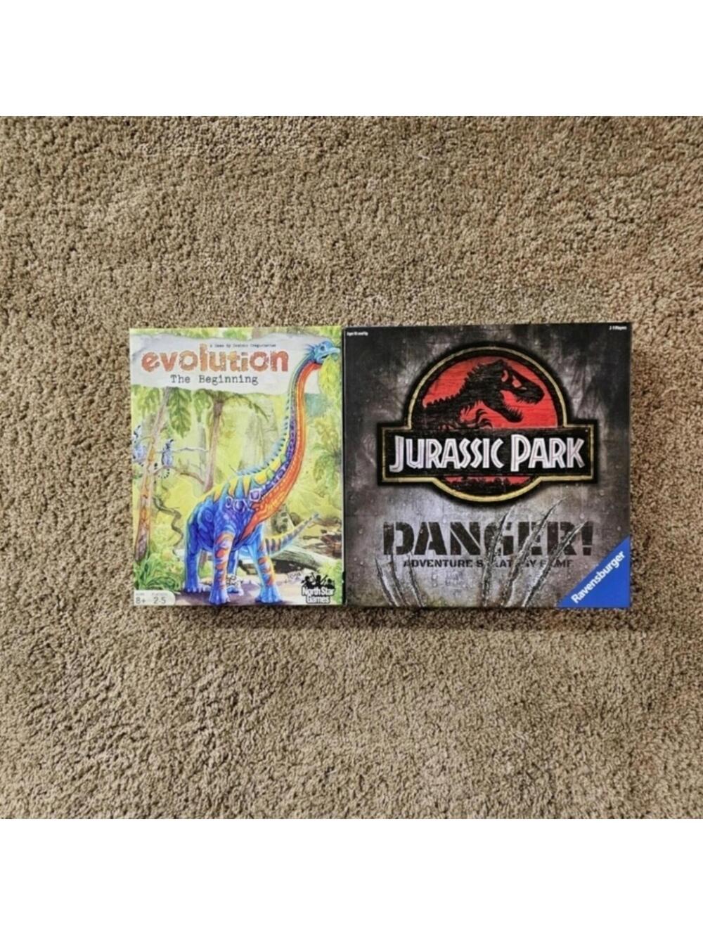 Jurassic Park Danger! + Evolution The Beginning Game Lot